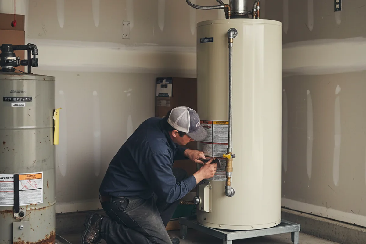 Water heater and shutoff valve replacement in Oakdale