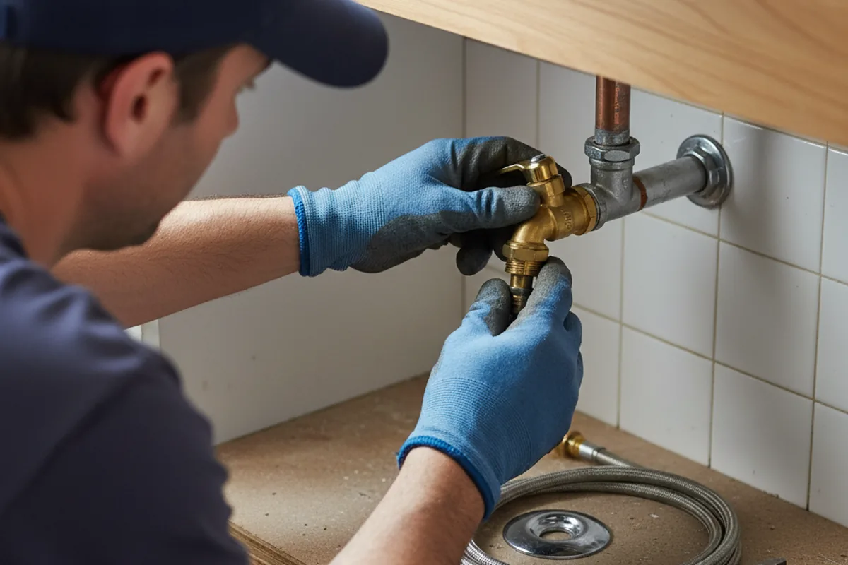 Shutoff valve and fitting work during Well Pump Repair in Oakdale